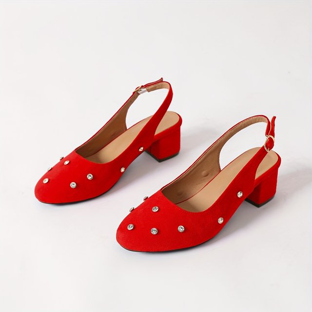 FLTHDD Women‘s Summer Charm Sandals With Rhinestone Decoration And