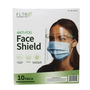 FLTR Anti-Fog Face Shield, Clear, 10 Count