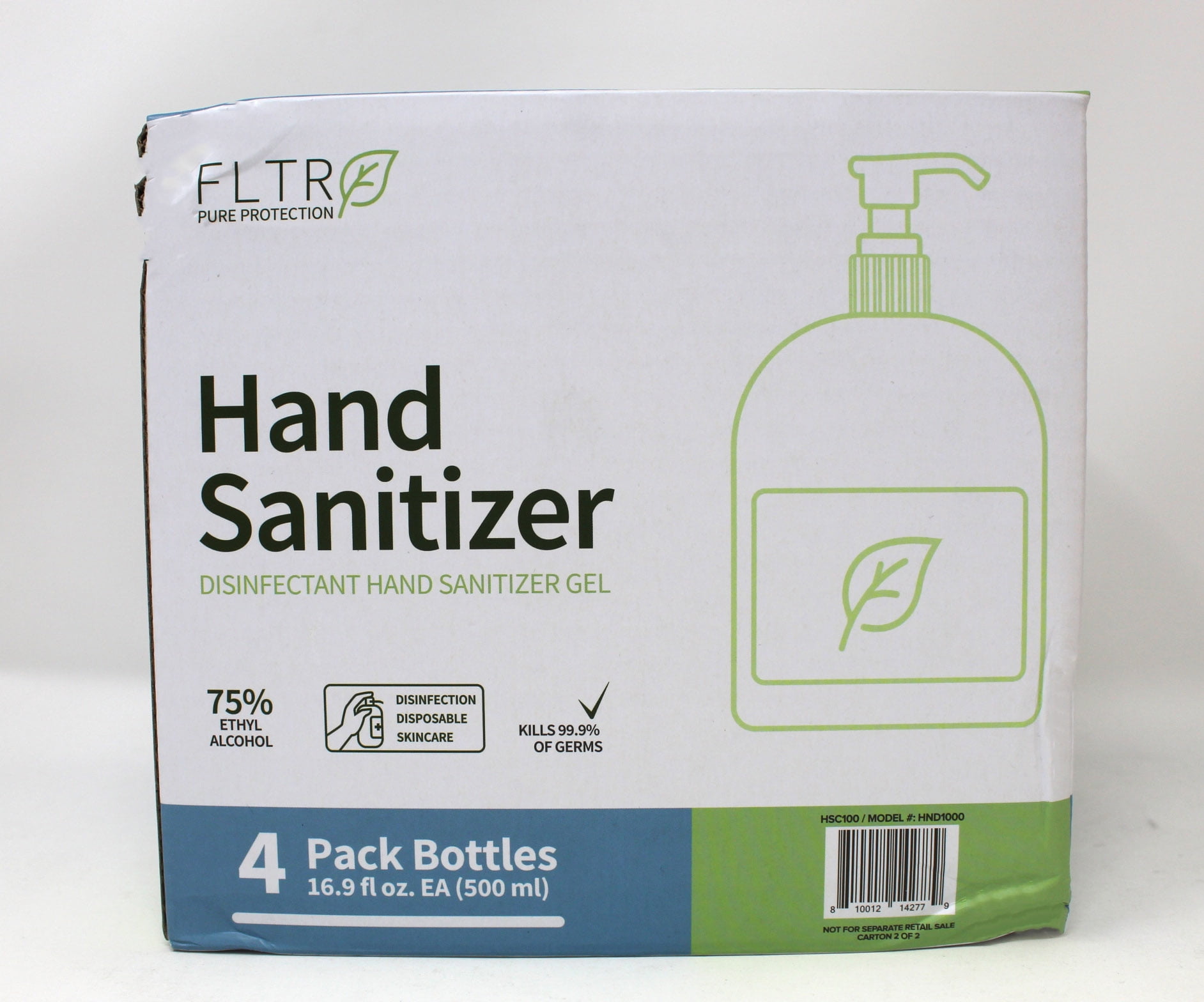 FLTR Hand Sanitizer Gel 4 Pack, 16.9 Oz Each