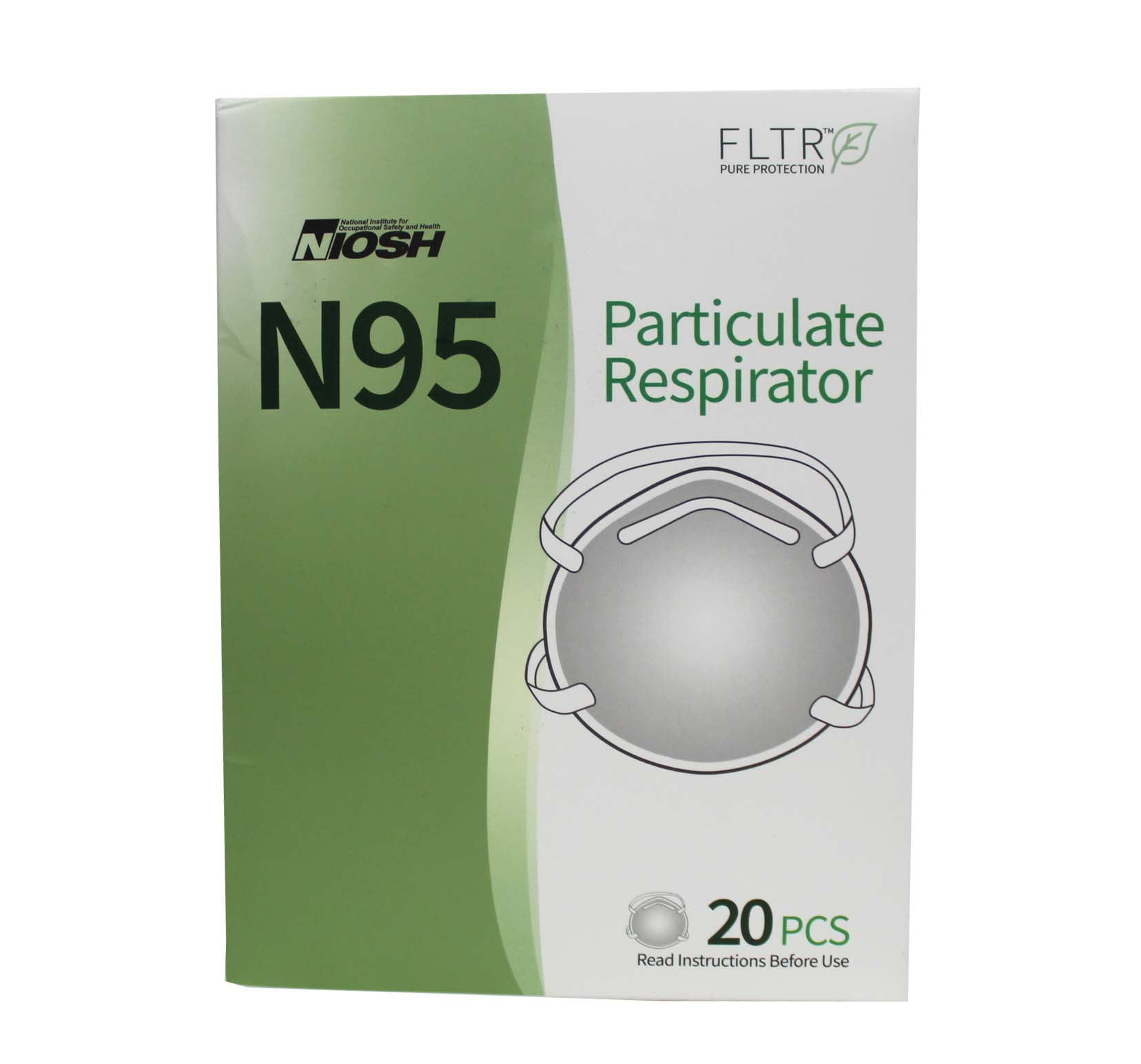 FLTR N95 Particulate Respirator Mask 20 Count