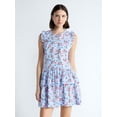 thumbnail image 1 of Free Assembly Women's Button Front Cotton Mini Dress with Flutter Sleeves, Sizes XS-XXL, 1 of 5