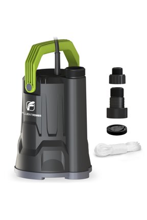 Sump Pump, 1/2HP Submersible Water Pump, 2500GPH Utility Pump Manual Control for Swimming Pool Garden Pond Basement Draining, with 16.4Ft Cord, Adapters, Check Valve and Rope