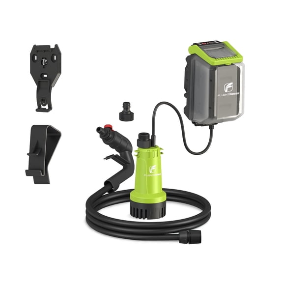 FLUENTPOWER Cordless Submersible Water Transfer Pump, 530GPH 2Bar(No Battery, no charger)
