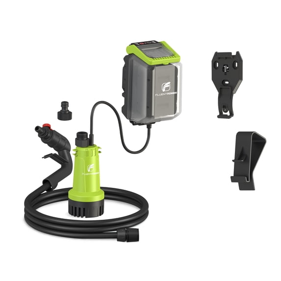 FLUENTPOWER Cordless Submersible Water Transfer Pump, 530 GPH, 65.6-Ft Max Lift, 18V(No Battery, no charger)