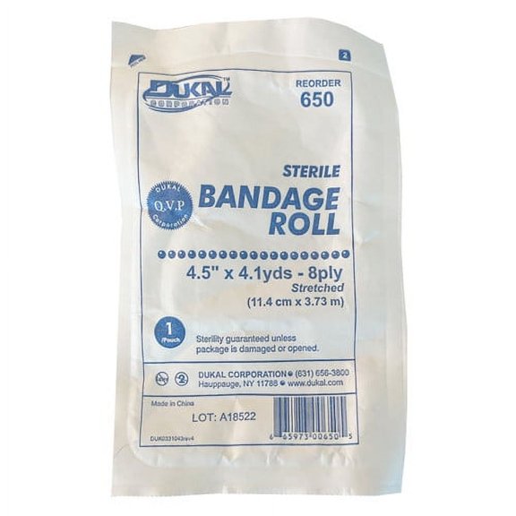 FLUFF BANDAGE ROLL-STERILE 4.5" 8PLY