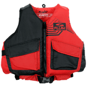 FLUID Youth Paddling Life Jacket and Vest, Unisex, 55-88 lbs., Red