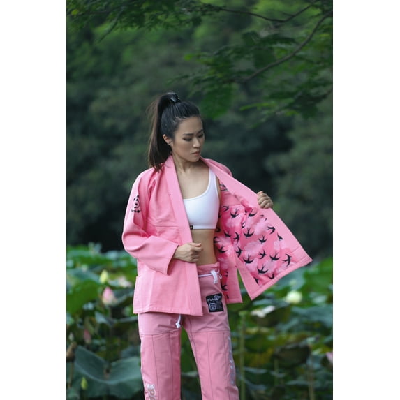 FLUORY Adult All Around Brazilian Jiu Jitsu BJJ Gi no Belt Swallow Embroidery
