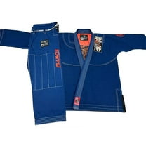 FLUORY Adult All Around Brazilian Jiu Jitsu BJJ Gi with Text Embroidery no Belt