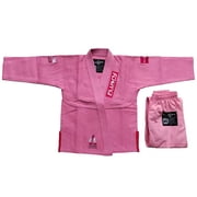 FLUORY Kids Youth Childrens All Around Brazilian Jiu Jitsu BJJ Gi Animal Monkey Embroidery no Belt