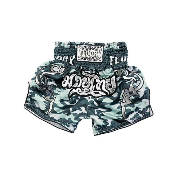 FLUORY Muay Thai Shorts Boxing Shorts Free Combat Mixed Martial Arts Training Match Pants Camouflage Printing