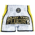thumbnail image 1 of FLUORY Muay Thai Shorts Free Combat Mixed Martial Arts Boxing Training Match Hollow out Embroidery Shorts, 1 of 5