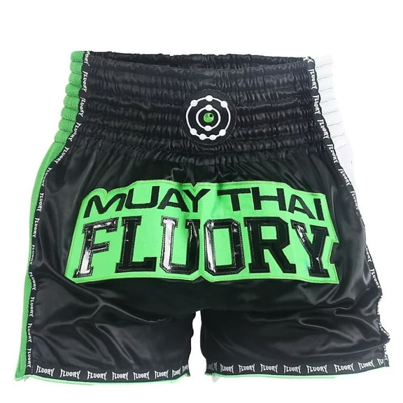 FLUORY Muay Thai Shorts Free Combat Mixed Martial Arts Boxing Training Match Hollow out Embroidery Shorts