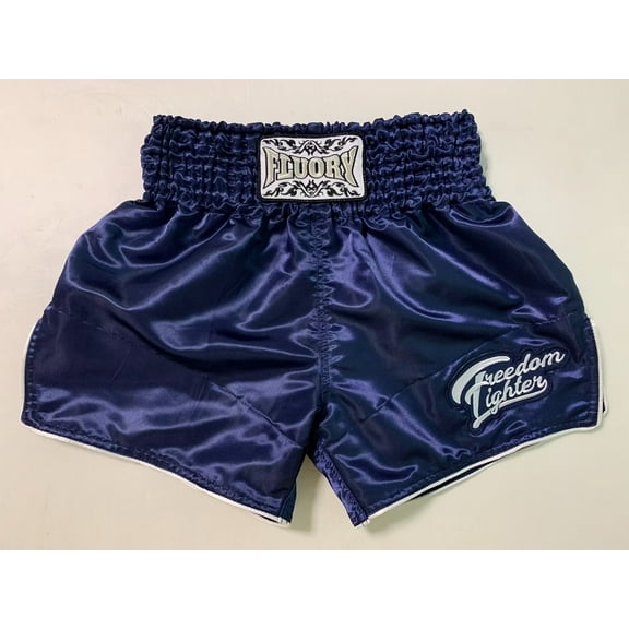 FLUORY Muay Thai Shorts Free Combat Mixed Martial Arts Boxing Training Match Pants Lettering Embroidery