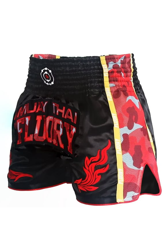 Muay Thai Shorts Free Combat Mixed Martial Arts Boxing Training Match Pants Side Hollow out Camouflage Shorts