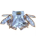 thumbnail image 1 of FLUORY Muay Thai Shorts Free Combat Mixed Martial Arts Boxing Training Match Pants Text Embroidery Printed Shorts, 1 of 3
