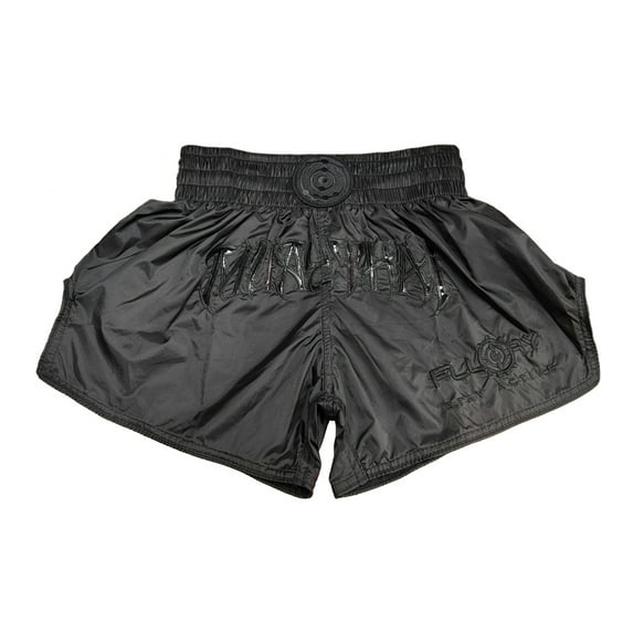 FLUORY Muay Thai Shorts Free Combat Mixed Martial Arts Boxing Training Match Pants Text Embroidery Solid Color