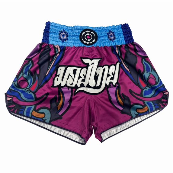 FLUORY Muay Thai Shorts Print Free Combat Mixed Martial Arts Boxing Training Match Pants Color Printing