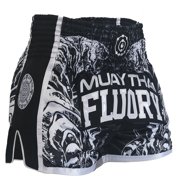 FLUORY Muay Thai Shorts Print Free Combat Mixed Martial Arts Boxing Training Match Pants