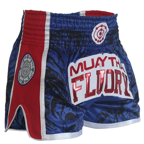FLUORY Muay Thai Shorts Print Free Combat Mixed Martial Arts Boxing Training Match Pants