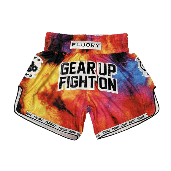 FLUORY Muay Thai Shorts Tie-dyeing Free Combat Mixed Martial Arts Boxing Training Match Pants Leisure Style