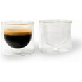 thumbnail image 1 of FLUR Espresso Glass Set of 2: For Small Drinks - Double-Walled Borosilicate Glass - Handmade - 3 oz (Clear), 1 of 2
