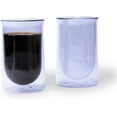 thumbnail image 1 of FLUR Tasting Glass (Set of 2): For Coffee, Matcha and Tea - Double-Walled Borosilicate Glass - Handmade - 11oz (Purple), 1 of 7