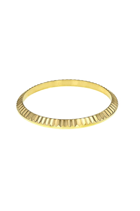 FLUTED BEZEL FOR 34MM ROLEX DATE 14K REAL GOLD 1500 1503 1505 5501 5700 15203