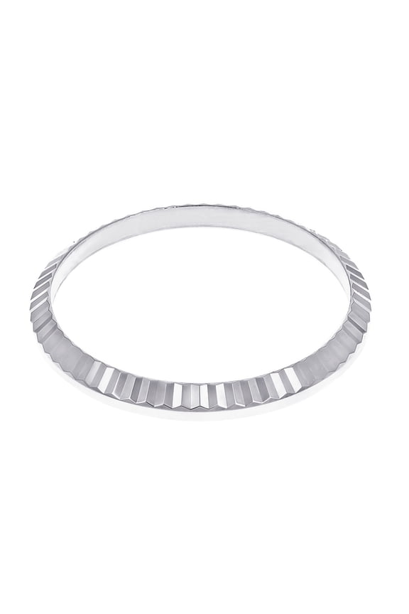 FLUTED BEZEL FOR ROLEX WATCH LADY DATEJUST 6917,6919,69173 69273 18KW REAL GOLD