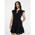 thumbnail image 1 of Time and Tru Women's Cotton Flutter Sleeve Mini Dress, Sizes XS-XXXL, 1 of 6