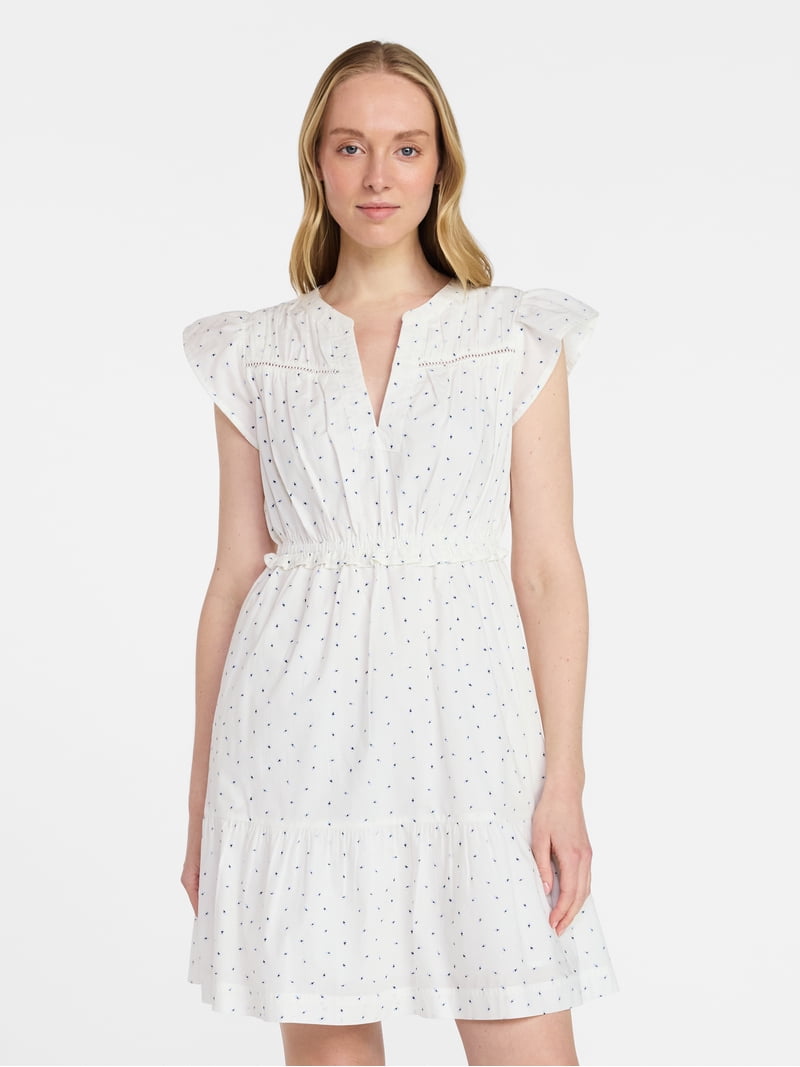 white mini dress flowy Ivory