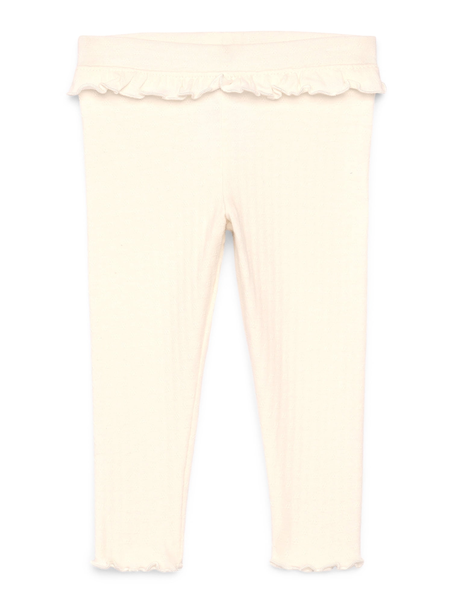 Garanimals Baby Girls Ruffle Trim Pointelle Leggings, Sizes 0M-24M
