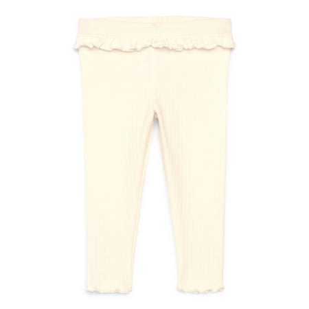 Garanimals Baby Girls Ruffle Trim Pointelle Leggings, Sizes 0M-24M