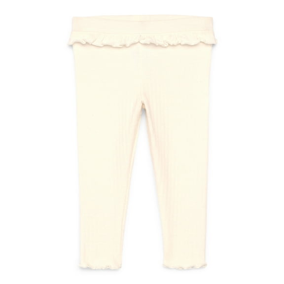 Garanimals Baby Girls Ruffle Trim Pointelle Leggings, Sizes 0M-24M