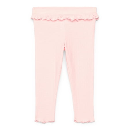 Garanimals Baby Girls Ruffle Trim Pointelle Leggings, Sizes 0M-24M