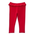 thumbnail image 1 of Garanimals Baby Girls Flutter Ribbed Leggings, Sizes 0M-24M, 1 of 3