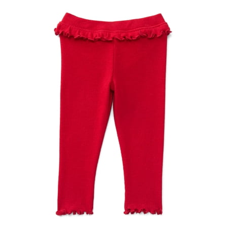 Garanimals Baby Girls Flutter Ribbed Leggings, Sizes 0M-24M