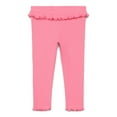 thumbnail image 1 of Garanimals Baby Girl Ruffle Trim Ribbed Leggings, Sizes 0M-24M, 1 of 3