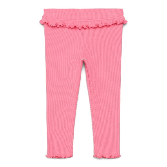 Garanimals Baby Girl Ruffle Trim Ribbed Leggings, Sizes 0M-24M