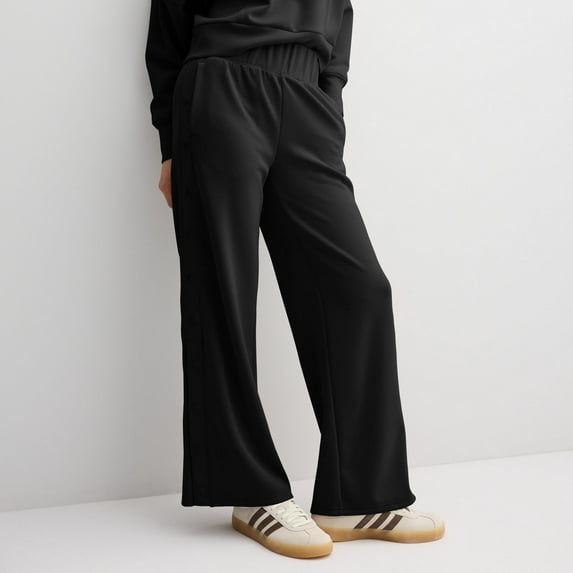 FLX High-Rise Solace Side Snap Pants Color: Mineral Black Size: SMALL