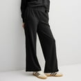 thumbnail image 1 of FLX High-Rise Solace Side Snap Pants Color: Mineral Black Size: M LONG, 1 of 4