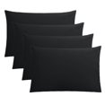 thumbnail image 1 of FLXXIE 1800 Count Double Brushed Microfiber Envelope Pillowcases Set of 4, King, 20" x 36", Black, 1 of 5