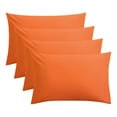 thumbnail image 1 of FLXXIE 1800 Count Double Brushed Microfiber Envelope Pillowcases Set of 4, King, 20" x 40", Orange, 1 of 5
