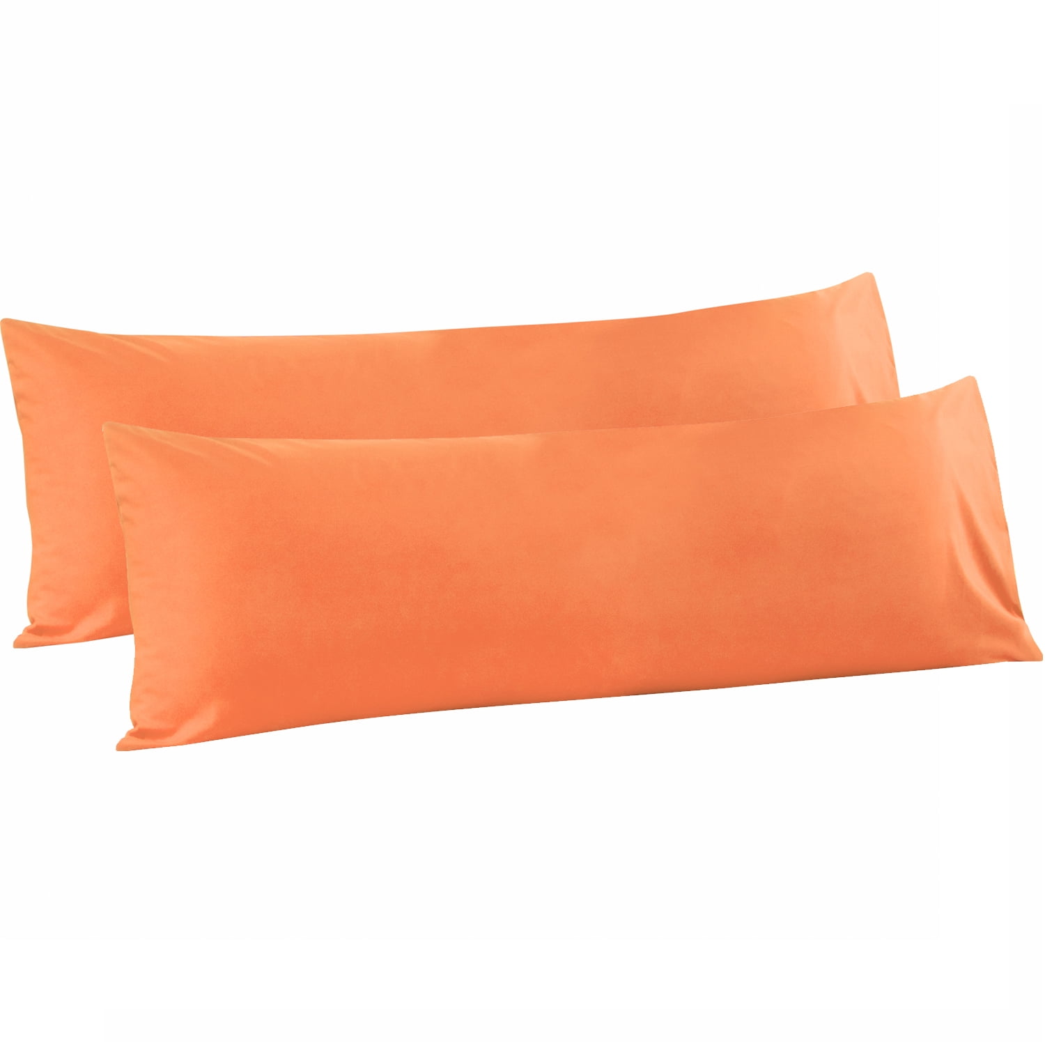 FLXXIE 2 Pack 100 Brushed Microfiber Body Pillow Covers, Ultra Soft