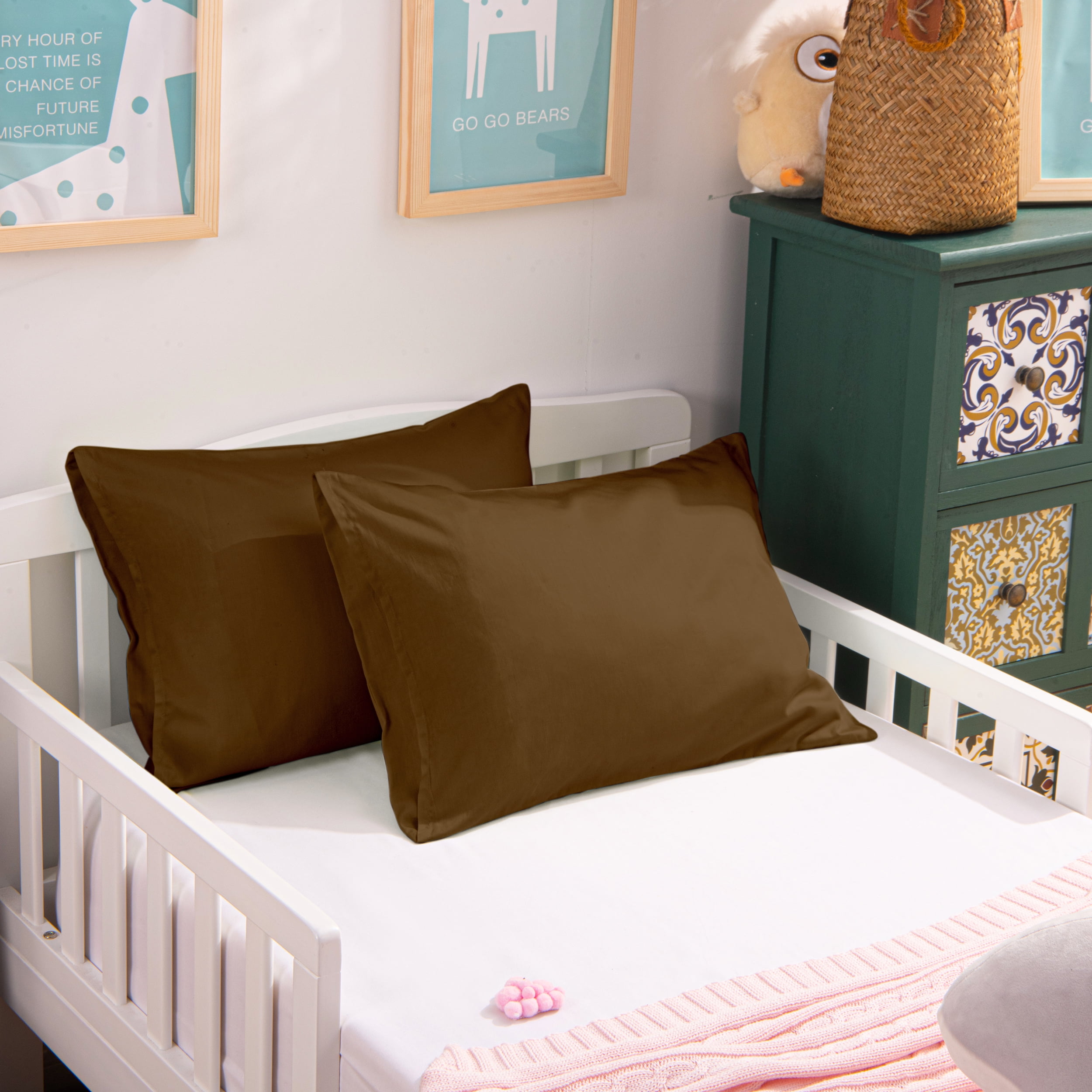 FLXXIE 500 Count Egyptian Cotton Toddler Pillowcases, Ultra soft Travel