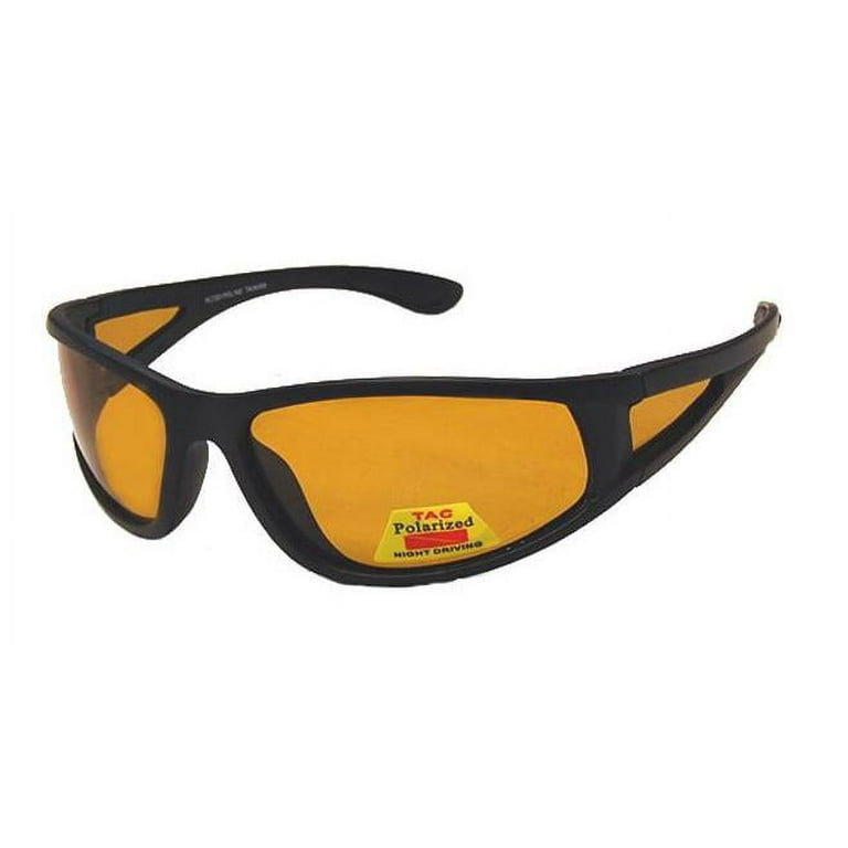FLY-DEF High-Definition Polarized Fishing sunglasses Gold Lens Sports Wrap  