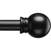 FLY HAWK Black Curtain Rods for Windows 30" to 44", 5/8 Inch Small Curtain Rod with Brackets
