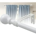 thumbnail image 1 of FLY HAWK White Curtain Rod Kit - 5/8" Adjustable Curtain Rods for Window 30" to 93", Including Two Brackets, 1 of 8