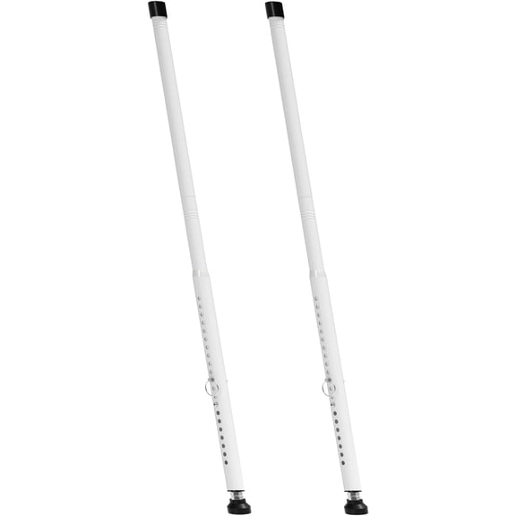 FLY HAWK Window Security Bar for House Apartment 2Packs, Adjustable Sliding Door Lock Bar, 18-51 inch, Matte White