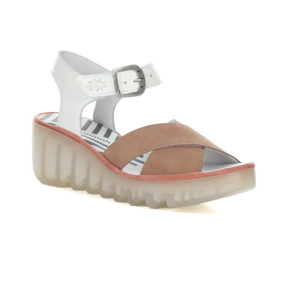 FLY London Bace Suede & Patent Sandal, 40