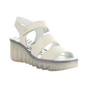 FLY London Bexy Leather Sandal, 41, White